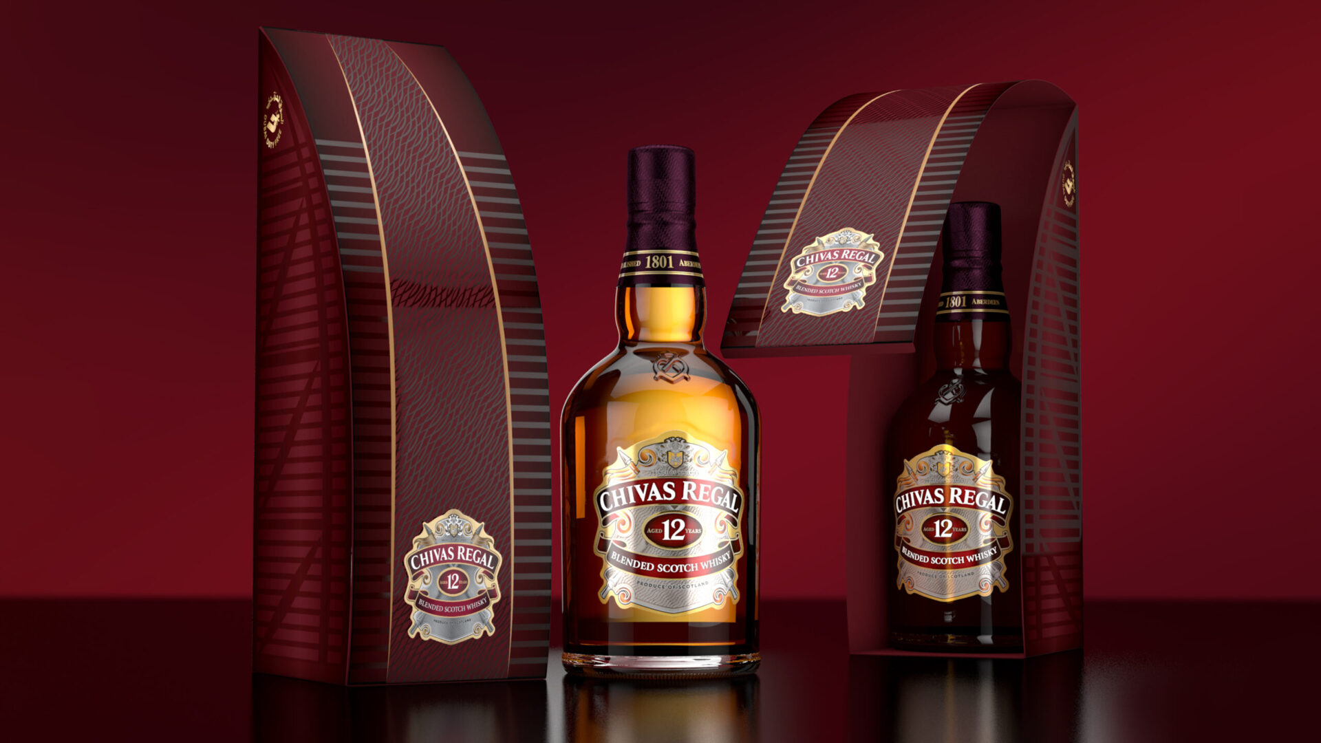 Diageo Chivas Regal alcohol packaging design agency UAE, USA, South Africa full