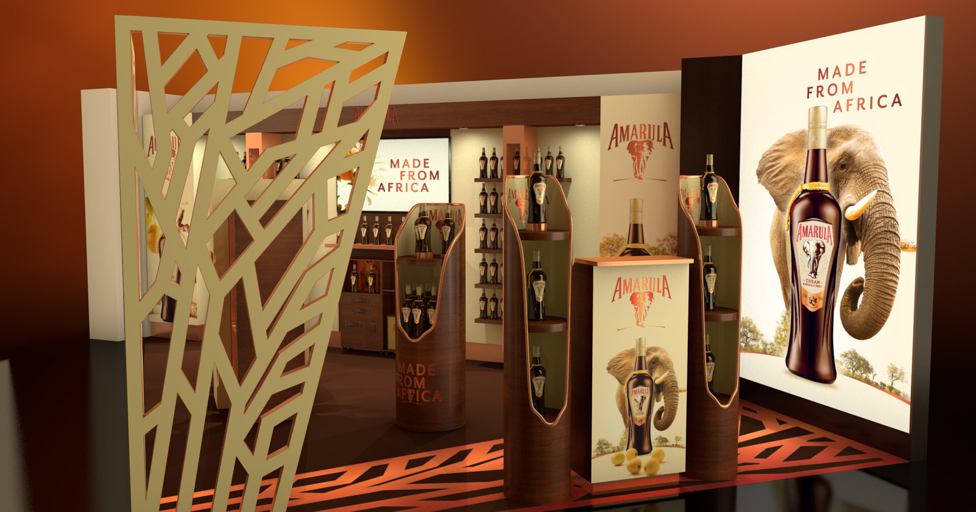 Amarula Point of Sale duty free design