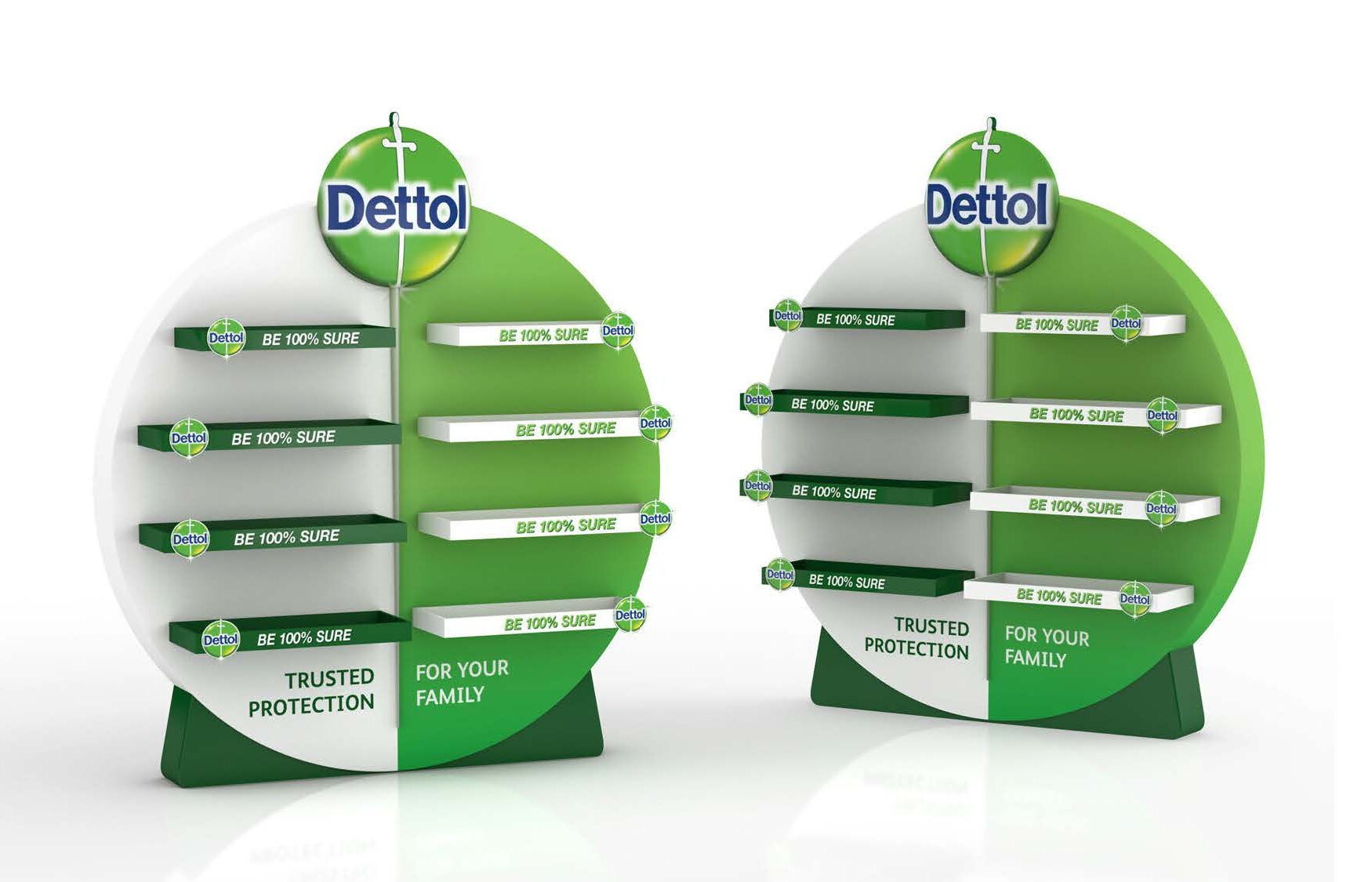 Dettol pharmaceutical point of sale design