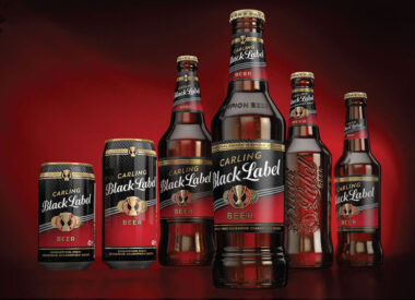 carling black label beer alcohol packaging design